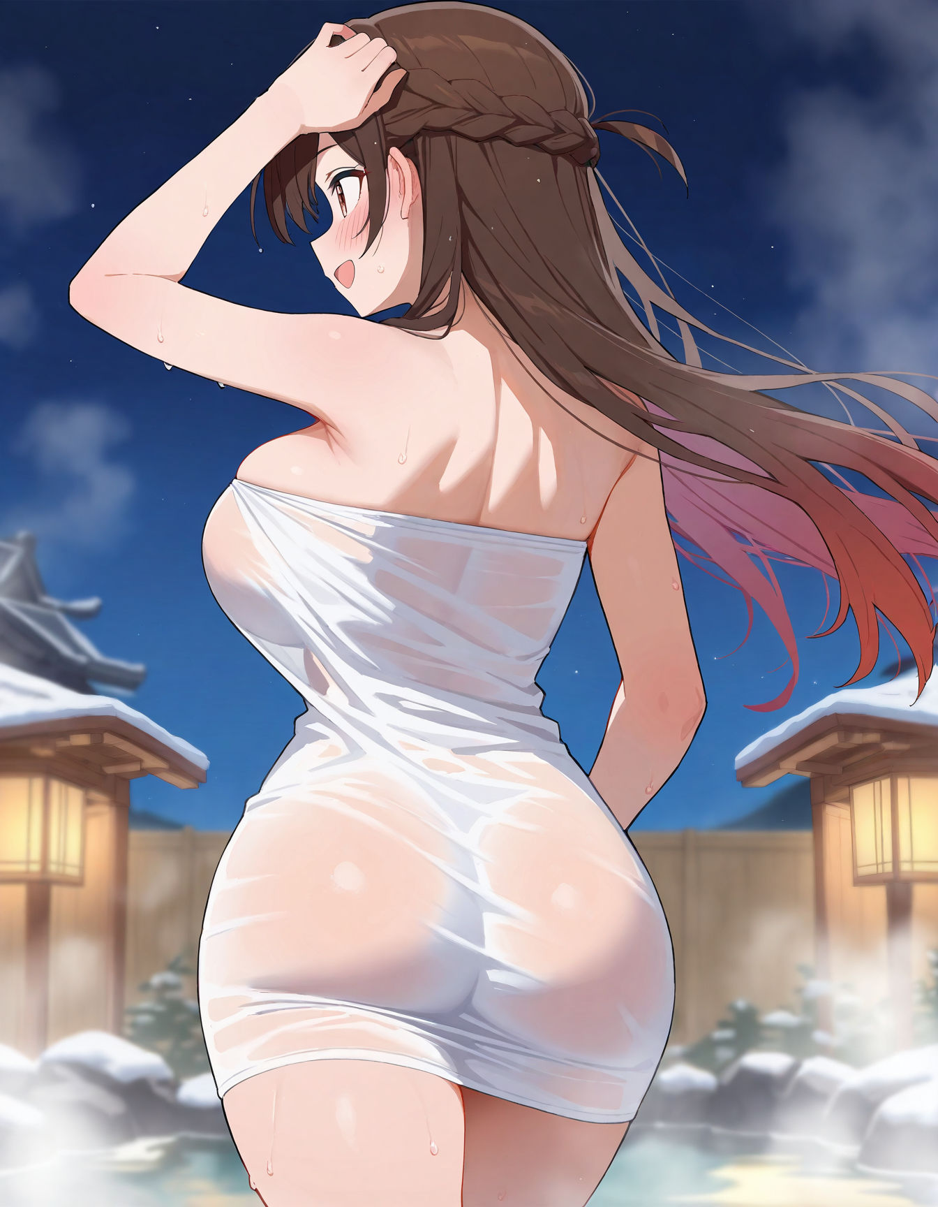 サンプル画像3:レンタル彼女と一泊二日、混浴温泉えっち(でかぱいむちむち処) [d_530783]