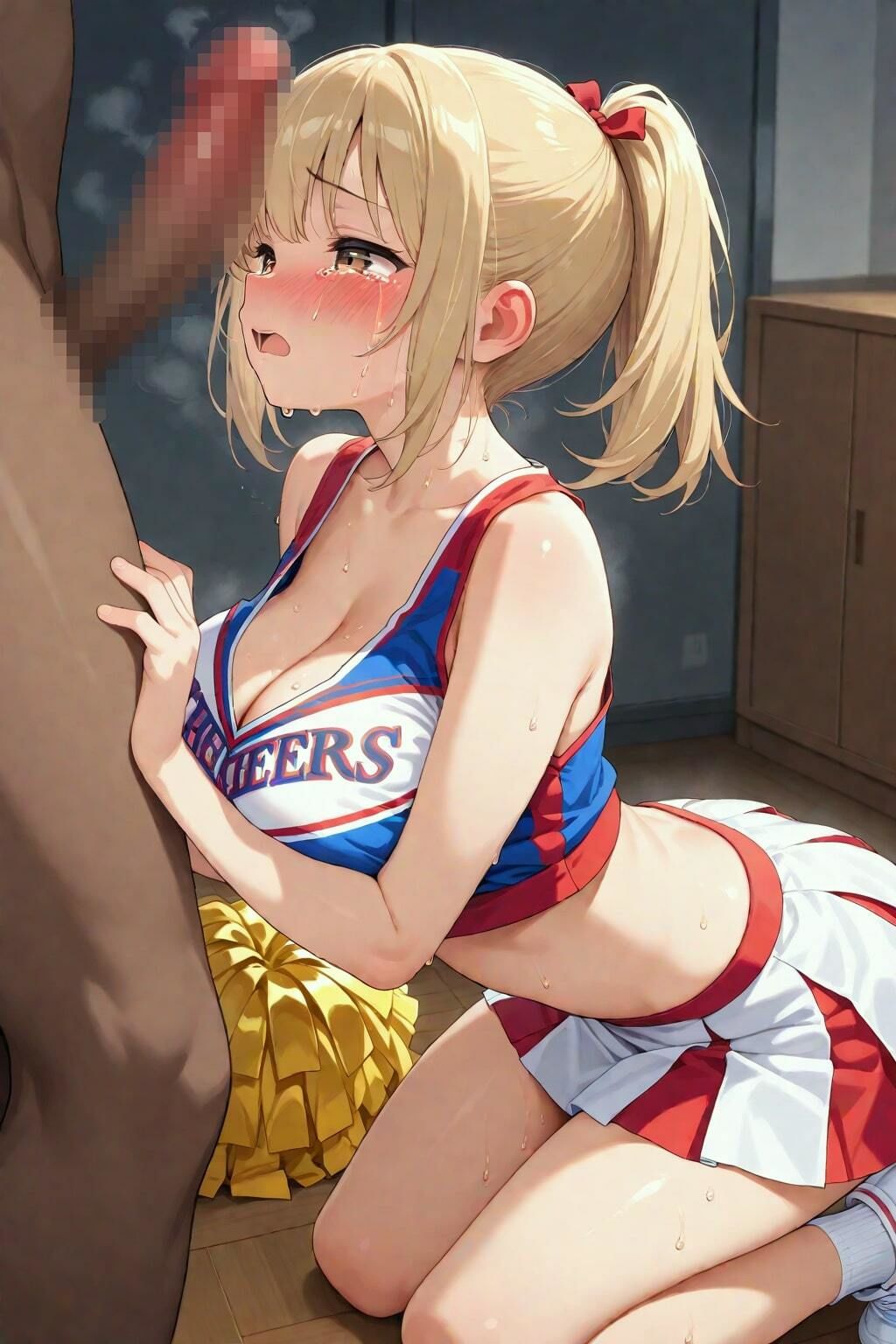 サンプル画像5:チア部の教え子とエチエチSEX(おっぱい丸見え) [d_530845]