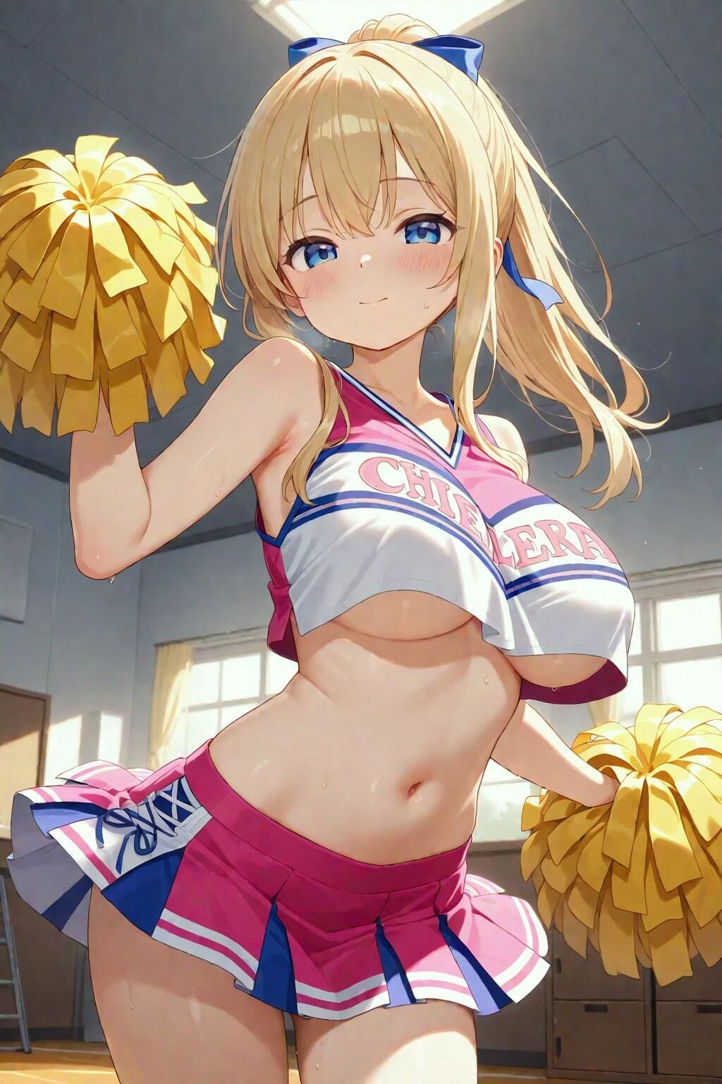 サンプル画像6:チア部の教え子とエチエチSEX(おっぱい丸見え) [d_530845]