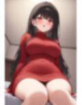 縦ニットセーター 着エロ パンチラCG集 画像3