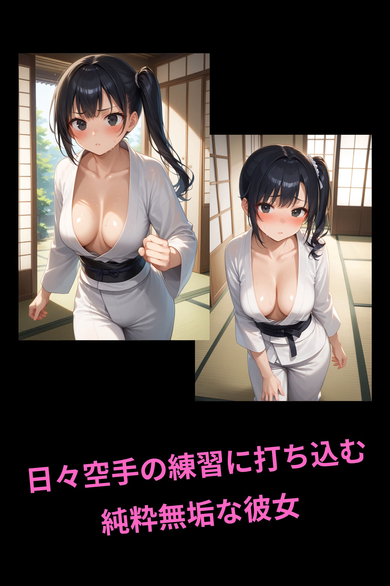 サンプル画像5:【ねぇ、どこ見てるの？】巨乳空手美女の胸元が無防備すぎて、ちんちんイライラ大暴走(夢と希望がチラチラリズム) [d_531040]