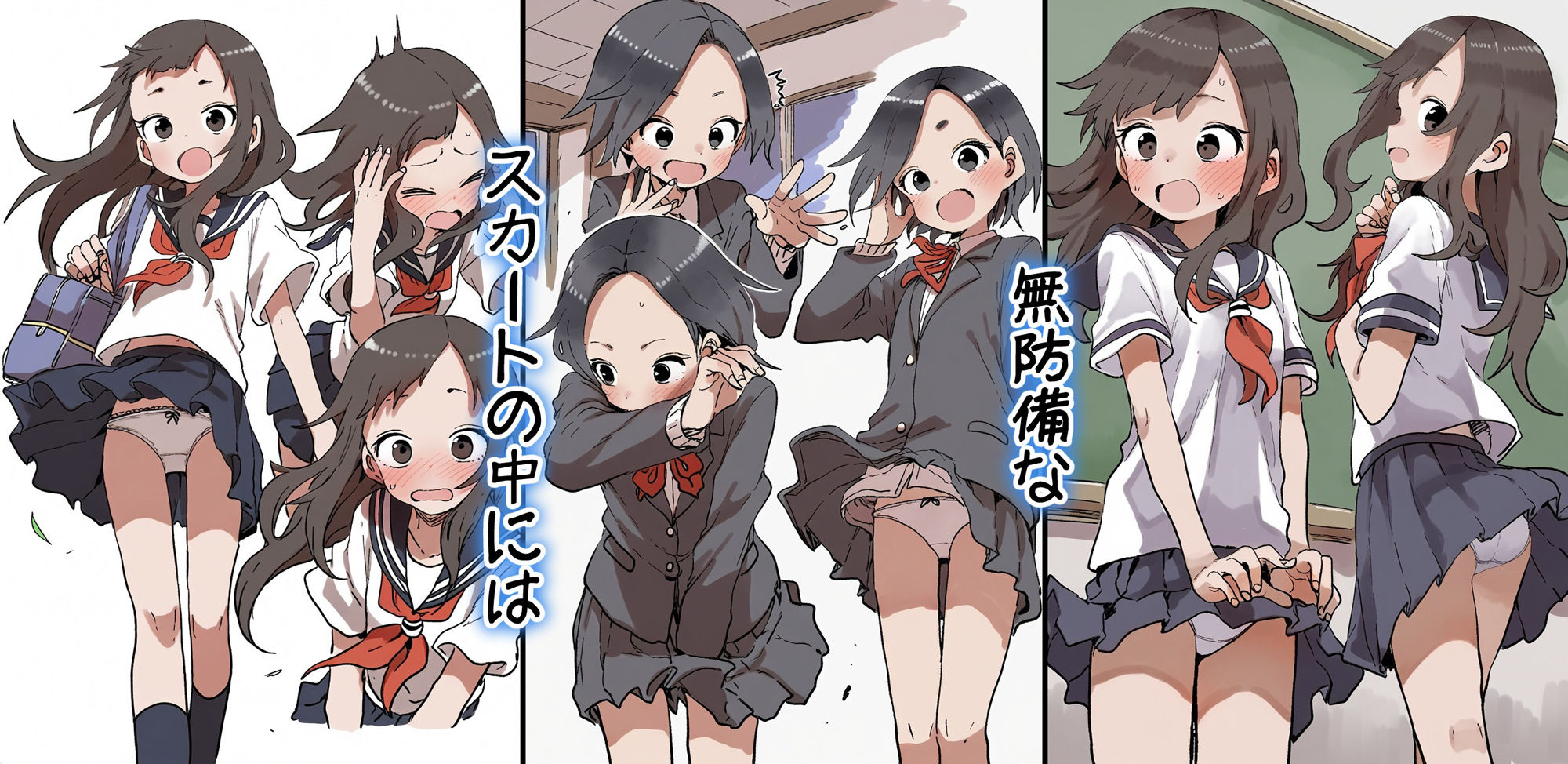 サンプル画像3:風の贈り物。〜スカートの中の幸せ〜(AIさんとアルエさん。) [d_531051]