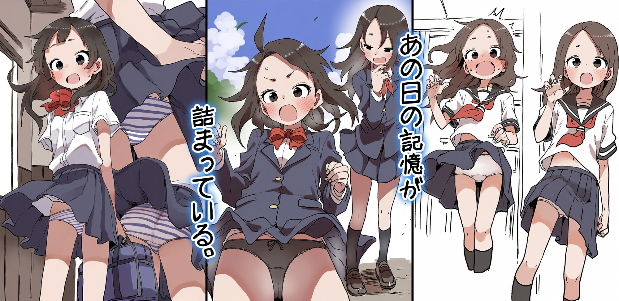 サンプル画像4:風の贈り物。〜スカートの中の幸せ〜(AIさんとアルエさん。) [d_531051]