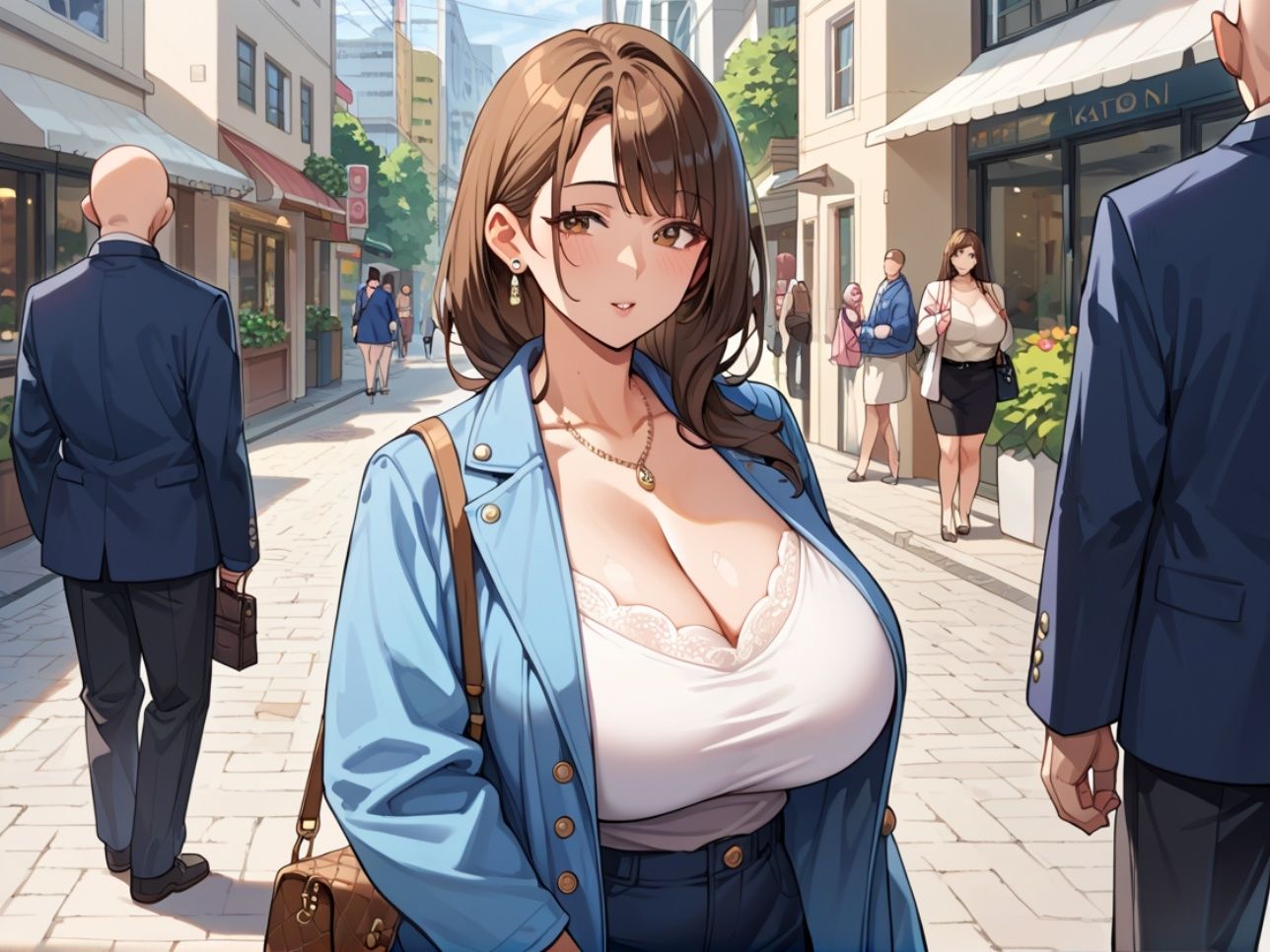 サンプル画像1:爆乳人妻の友達のママを誘い込みゴム無SEXで孕ませてみた(シェルアンドハウンド) [d_531097]