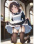 メイド服っぽいのを着たかわいい女の子がパンツをはいたままおしっこをおもらししている画像集2 画像4