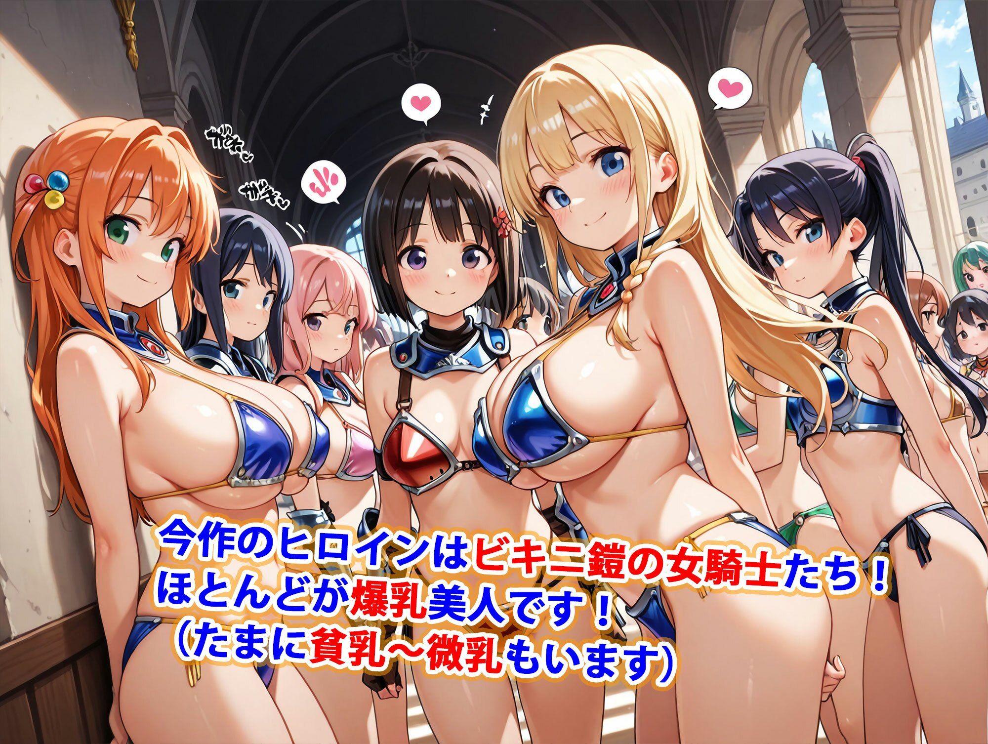 サンプル画像2:貞操逆転世界のハーレム種付け士〜城下町の爆乳ビキニ女騎士編〜(爆乳ハーレムファンタジア) [d_531390]