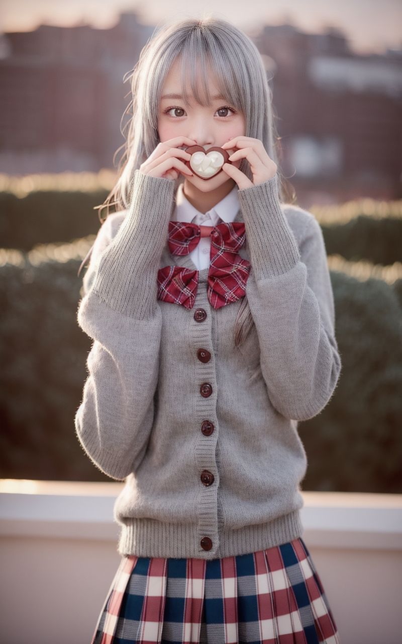 サンプル画像1:AI美女写真集┃バレンタインの乙女(AI美女写真集┃清楚な大人) [d_531391]