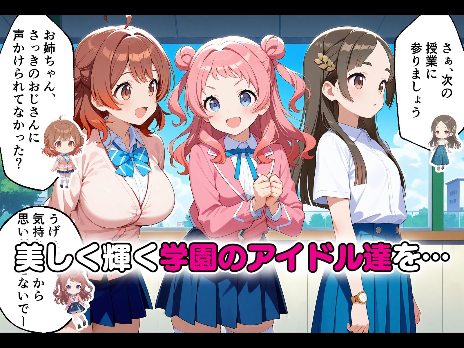 【エロ漫画】学園のアイドル3人を催〇アプリで寝取って孕ませてみた3 花〇咲季 花〇佑芽 倉〇千奈1