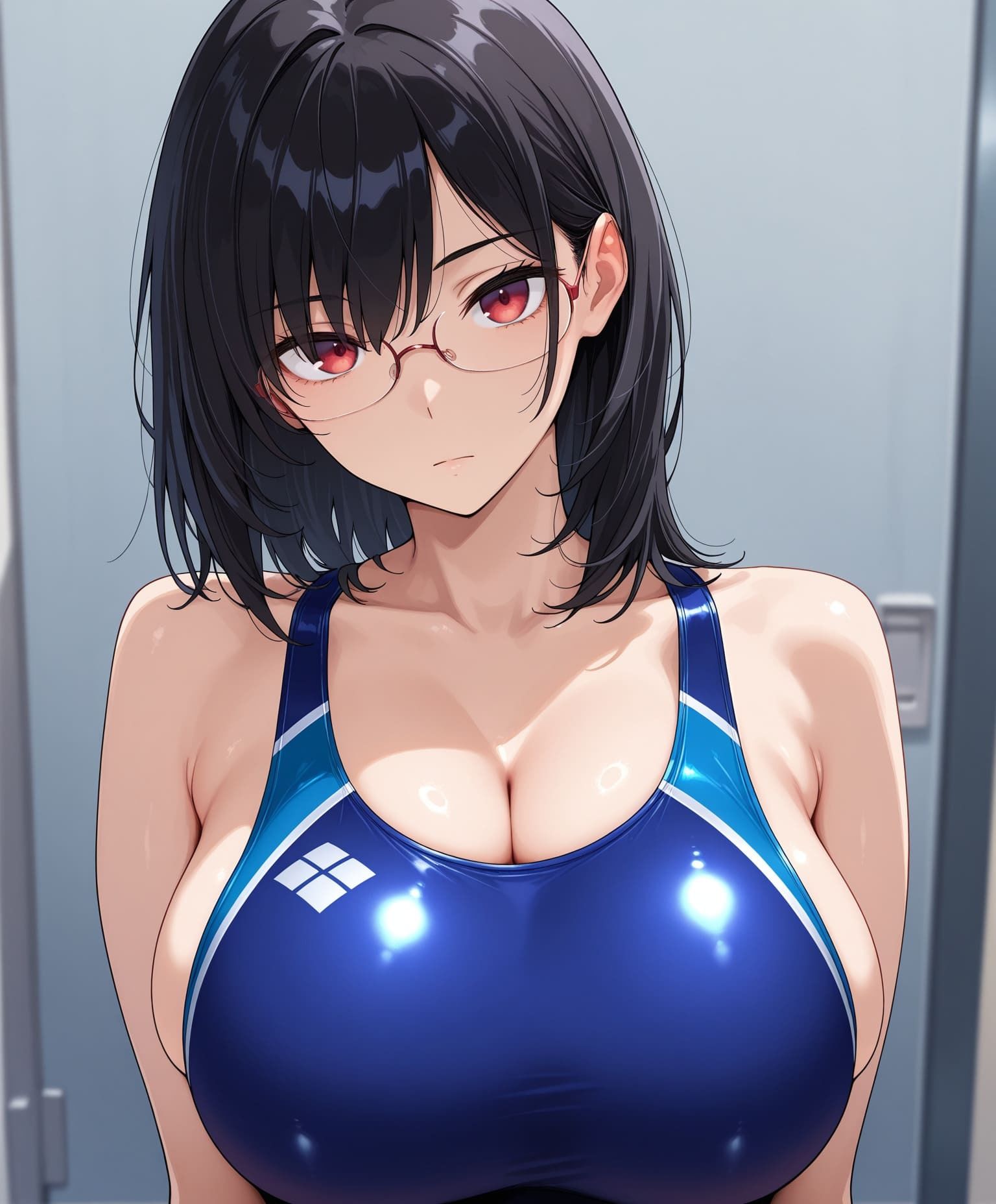 サンプル画像5:無感情爆乳メガネちゃんと汗だくセックスするまで(machua) [d_531608]