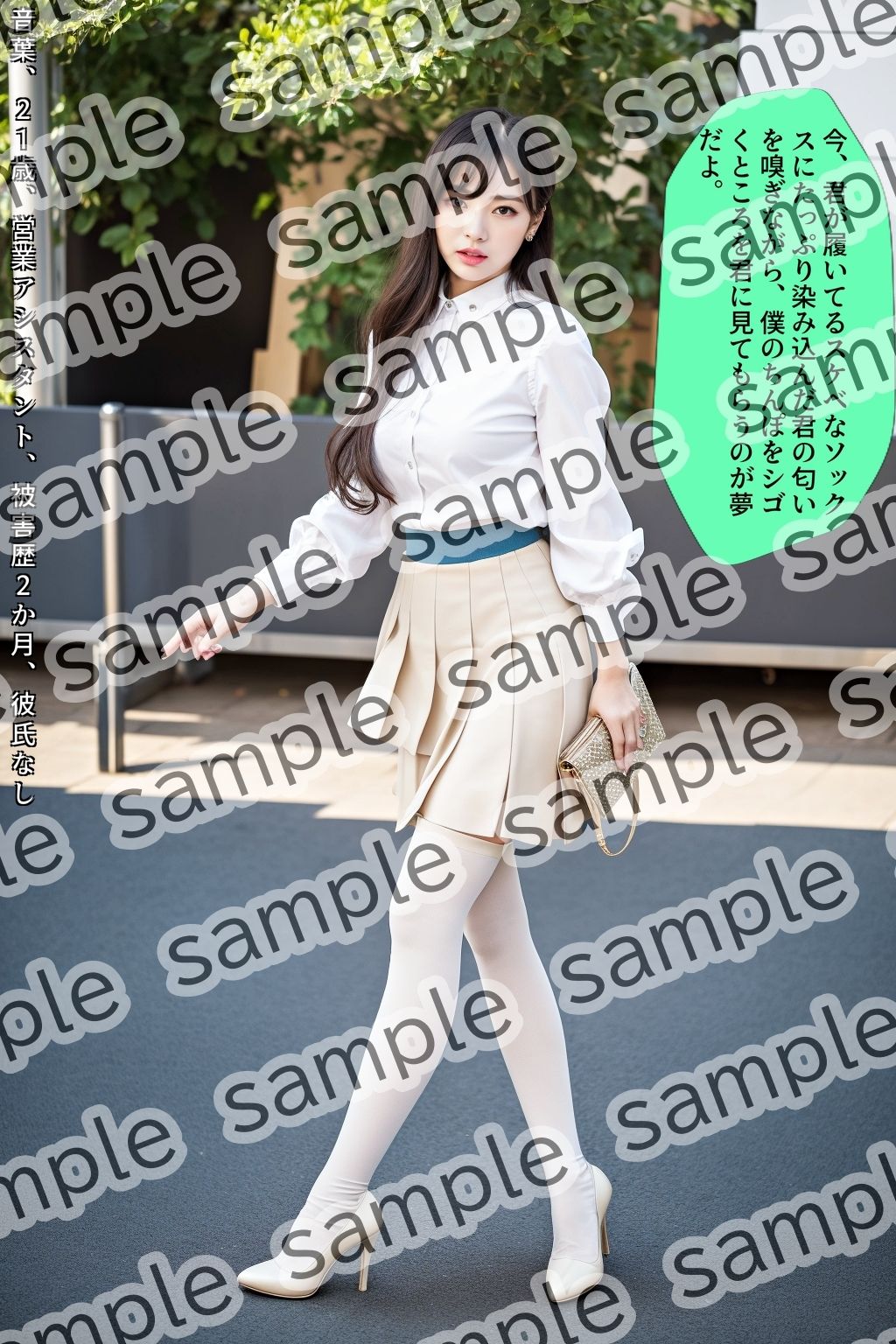 サンプル画像6:ストーカー盗撮〜オーバーニーソックス編〜 vol.2(あらぶるま18＋) [d_531818]