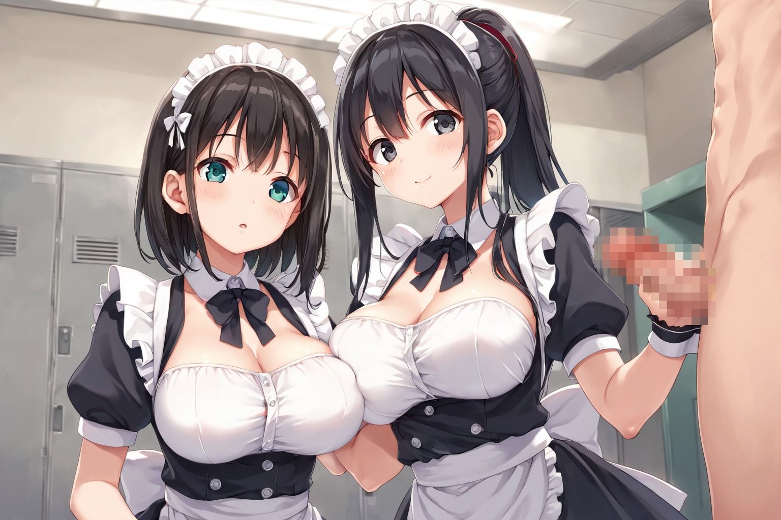 サンプル画像1:性処理学園文化祭〜爆乳女子校生メイドがお出迎え〜(きょほう) [d_531832]