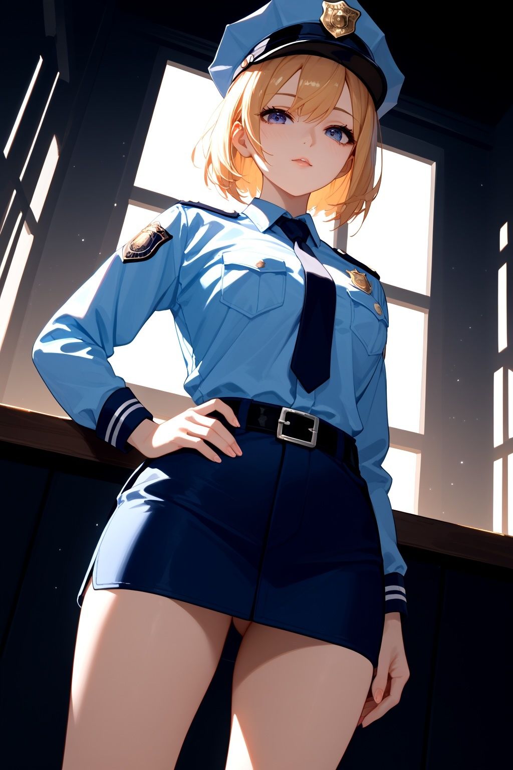 サンプル画像1:交番勤務の婦警が極秘で行っている秘密の取調べ室！？(ピンクパレット) [d_531895]