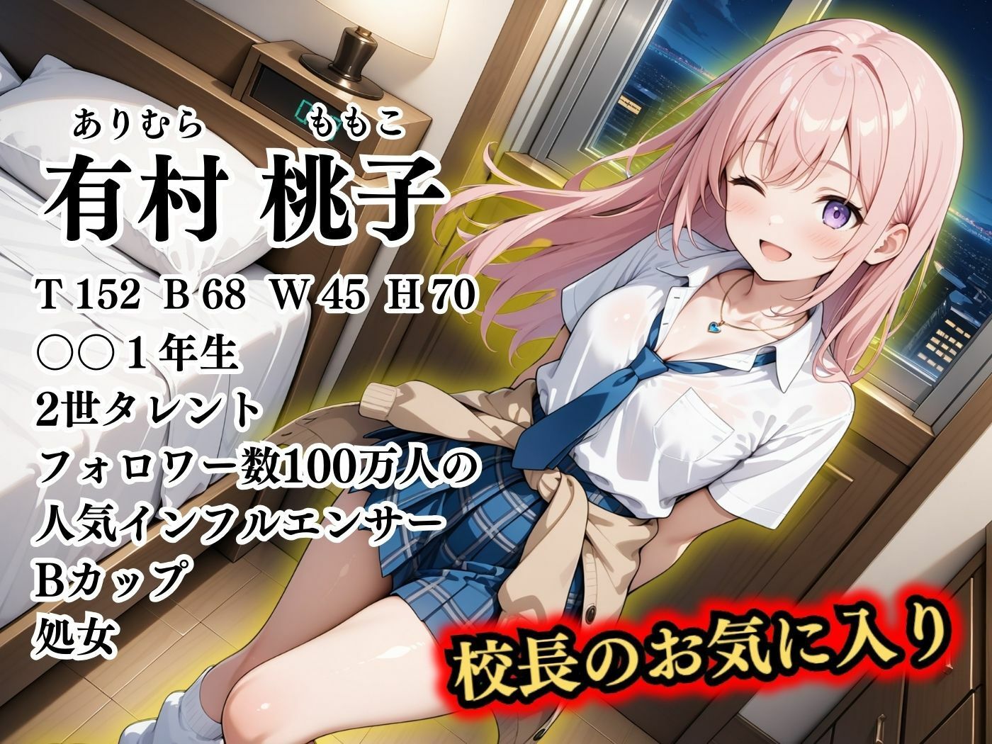 サンプル画像2:※期間限定割引中【4Kイラスト】1万3000人の生徒を抱いた校長による有村桃子への性指導（マイルーム編）(Re：ライト) [d_532008]