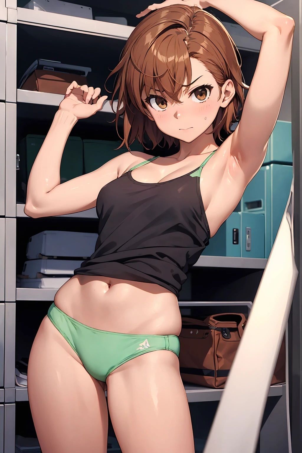 サンプル画像1:御坂〇琴  下着とシャワールーム（58枚）(ひぐまアート) [d_532102]