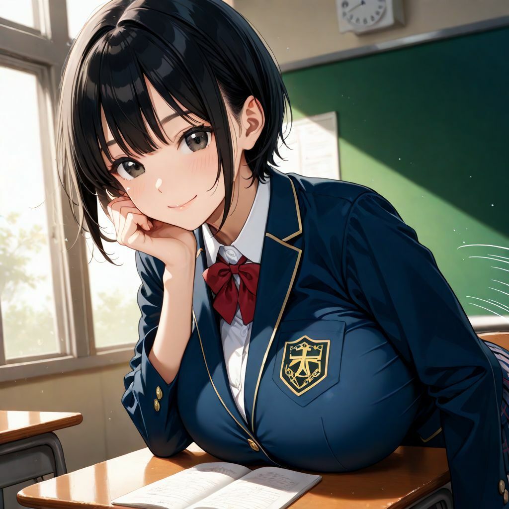 サンプル画像1:即ハメ学園 爆乳女子の日常〜好きなだけ中に出して〜(ピザまんじゅう) [d_532160]