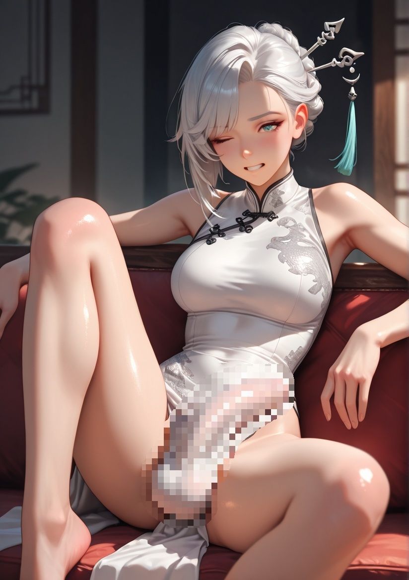 サンプル画像5:ふたなりコスプレ写真集 チャイナドレス編(ねこのしっぽ) [d_532254]