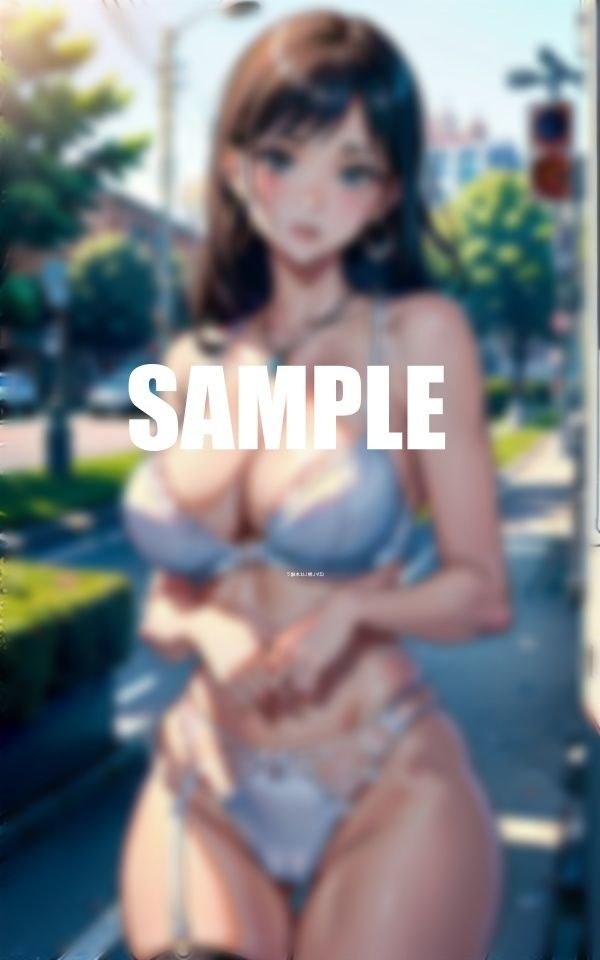 サンプル画像4:爆乳過ぎるガーターベルト美熟女たち街でストリートで男漁り(AI美女LABO.27) [d_532320]