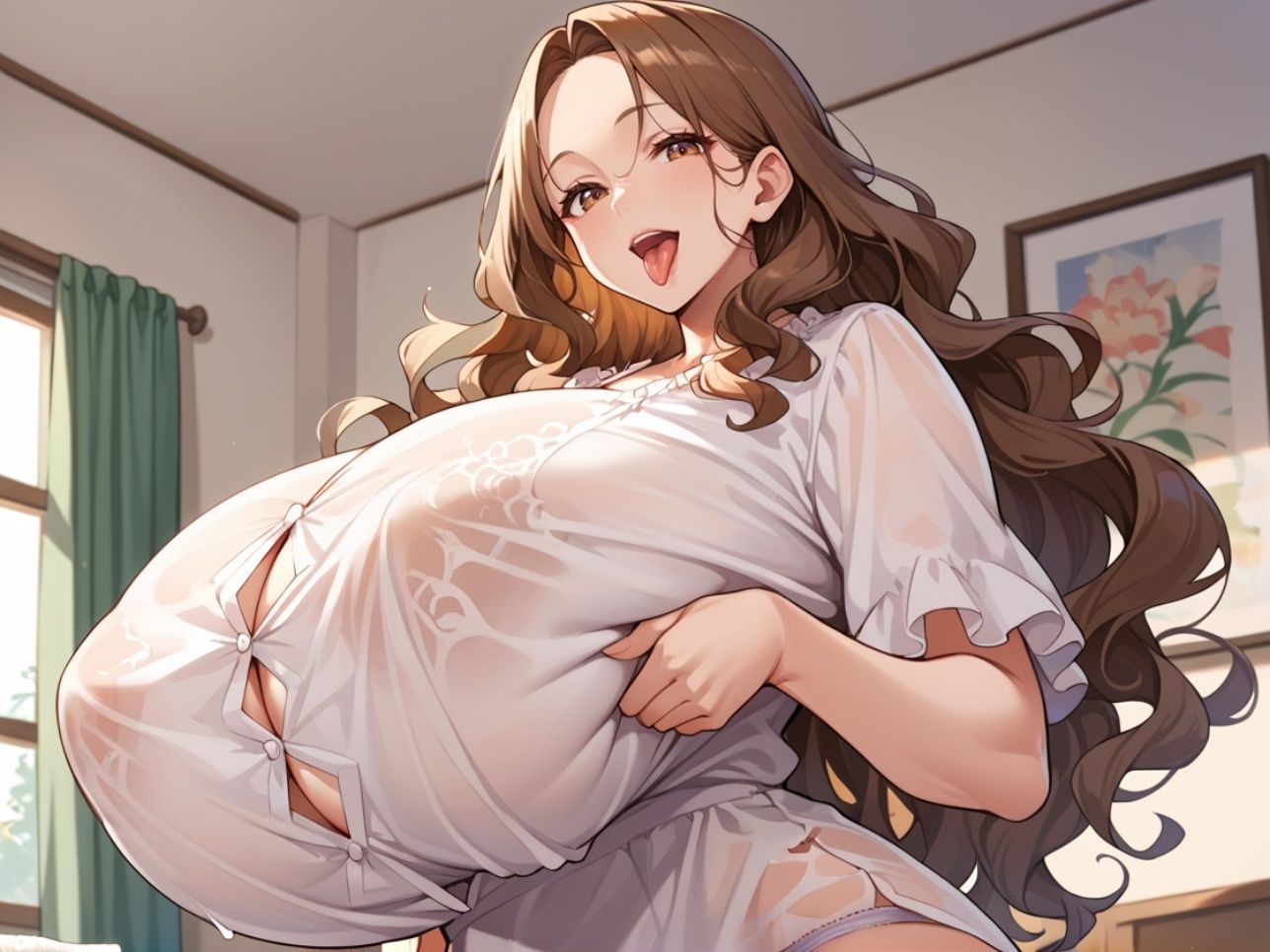 サンプル画像1:万年発情期の母さんはおじさんチ●ポが恋しい？！〜家に呼びつけ、おっぱいを揺らしながら種付け交尾をする〜(シェルアンドハウンド) [d_532436]