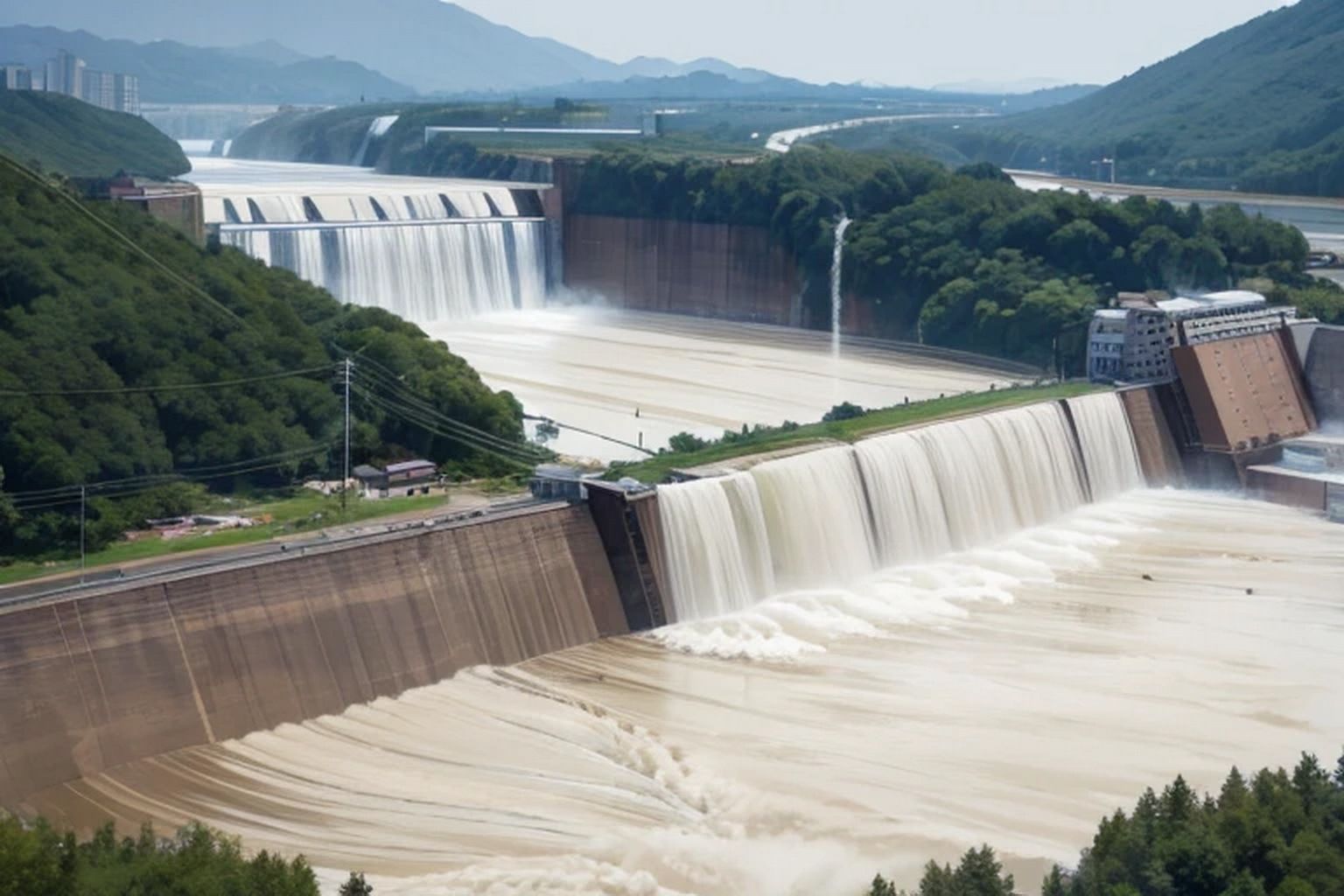 ダム・ダム決壊  背景素材 画像4