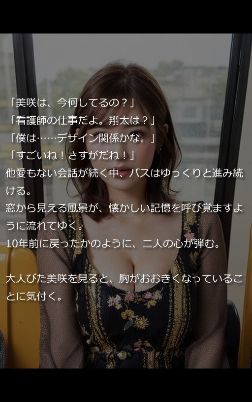 サンプル画像4:【官能小説型写真集】バス停で出会った幼なじみ〜10年ぶりの再会が運命を変える夏物語（全189ページ）(AIPhoto出版) [d_532717]