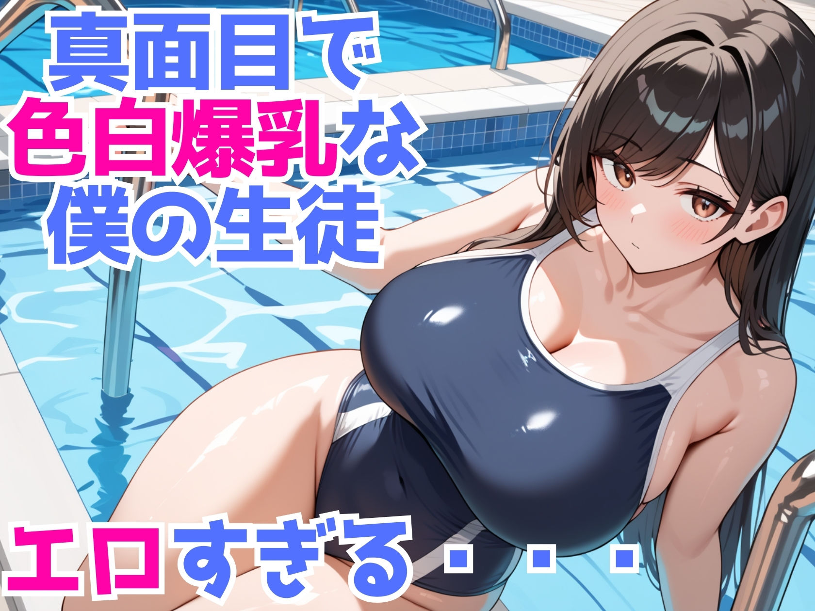 サンプル画像1:爆乳スク水JKと種付けプレスし放題(そいやっさ) [d_532727]