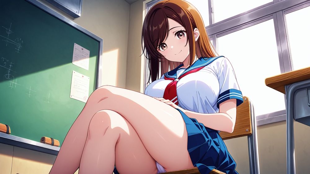 サンプル画像3:銀髪部長と茶髪後輩を放課後プールで服従させた件【4K】【FANZA専売】(ニート印刷所) [d_533027]