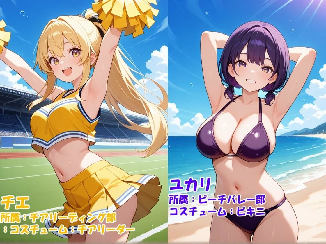 サンプル画像6:エッチが大好きな女子大生と着エロ中出し運動会・可愛いスポーツ女子をアヘ顔にしたった(邪淫仙人) [d_533090]