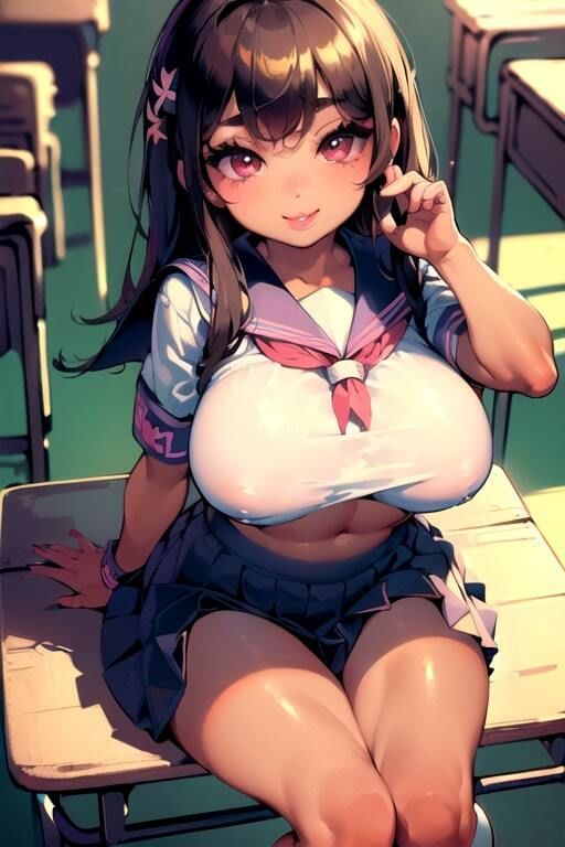 AIグラビアCG集 爆乳メス〇キ学園 画像3