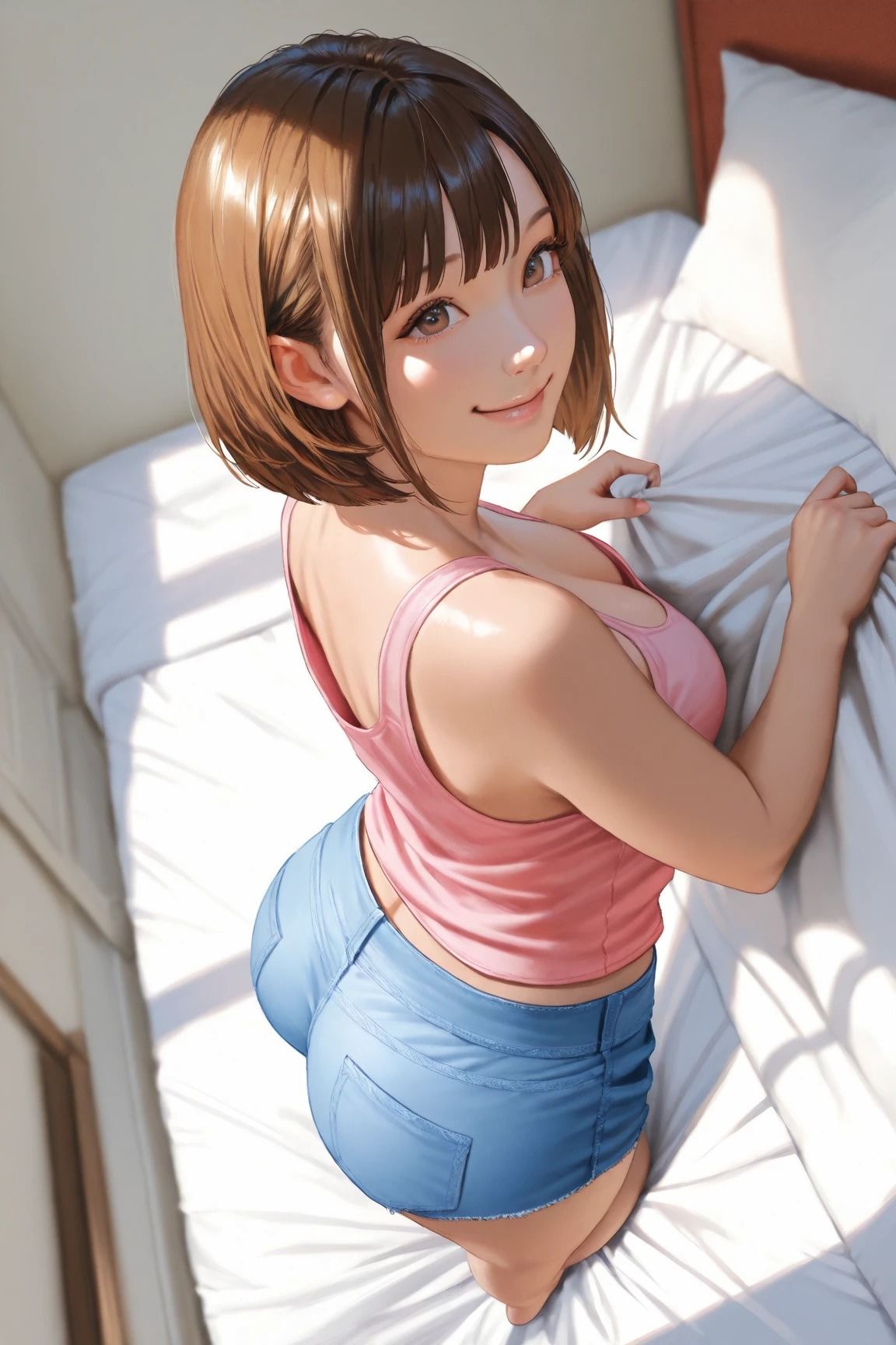 サンプル画像2:タンクトップ姿に理性崩壊！妹と濃厚筆おろしセックスVol16(きれいなAIお姉さん) [d_533317]