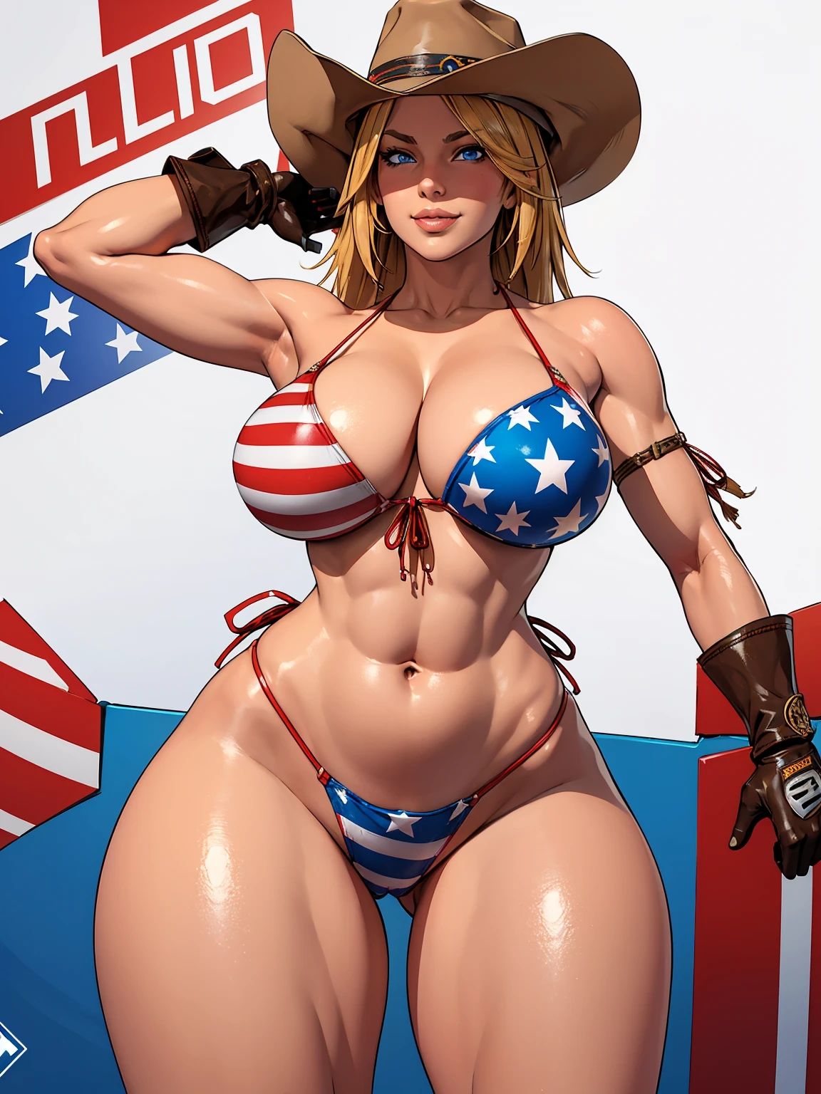 サンプル画像2:巨乳カウガールAI画像集 1(AOG Project) [d_533393]