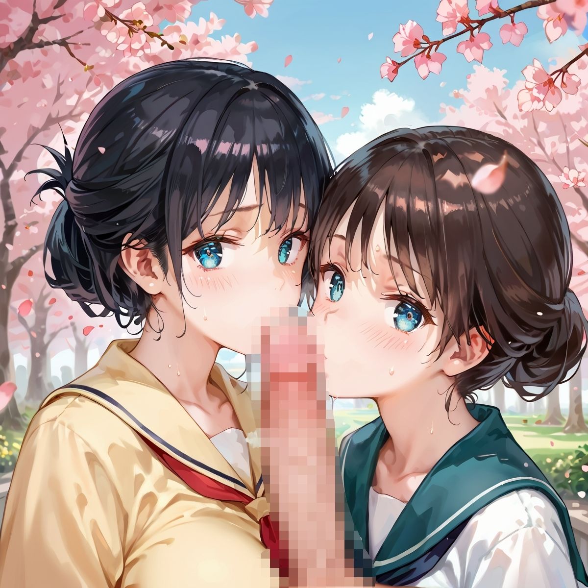 サンプル画像3:性欲満開！桜の下で巨乳女学生に大量中出し第八集(癒しエロっち) [d_533466]