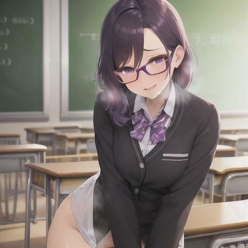 サンプル画像2:真面目委員長の秘密の放課後  紫髪ちゃん編(まんまんちん) [d_533508]