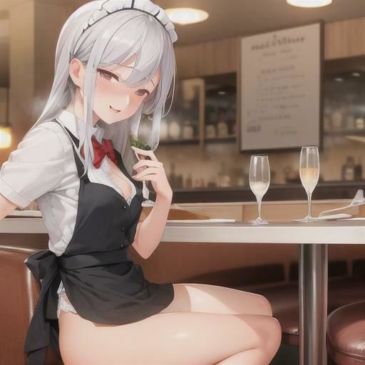 サンプル画像1:エロバイトテロJ系inレストラン  銀髪ちゃん編(まんまんちん) [d_533534]