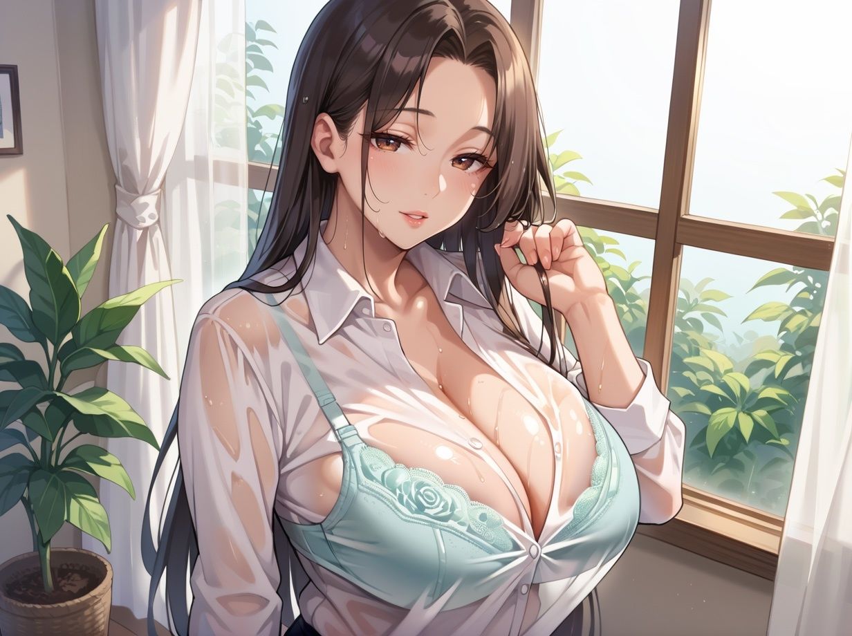 サンプル画像1:爆乳美女が雨に濡れてたから、持ち帰りセックスした(妄想マカロン) [d_533632]