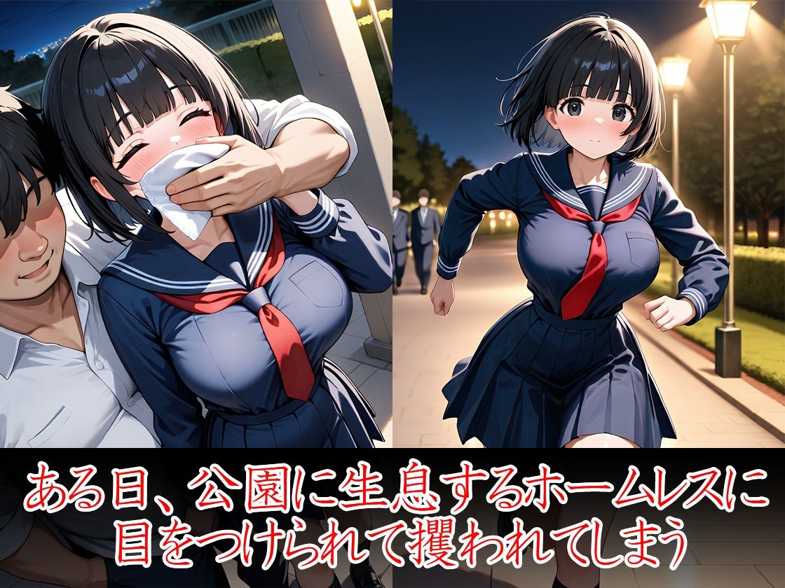 サンプル画像3:気になるあの娘が野生のおじさんにハメられる話(万工房) [d_533639]