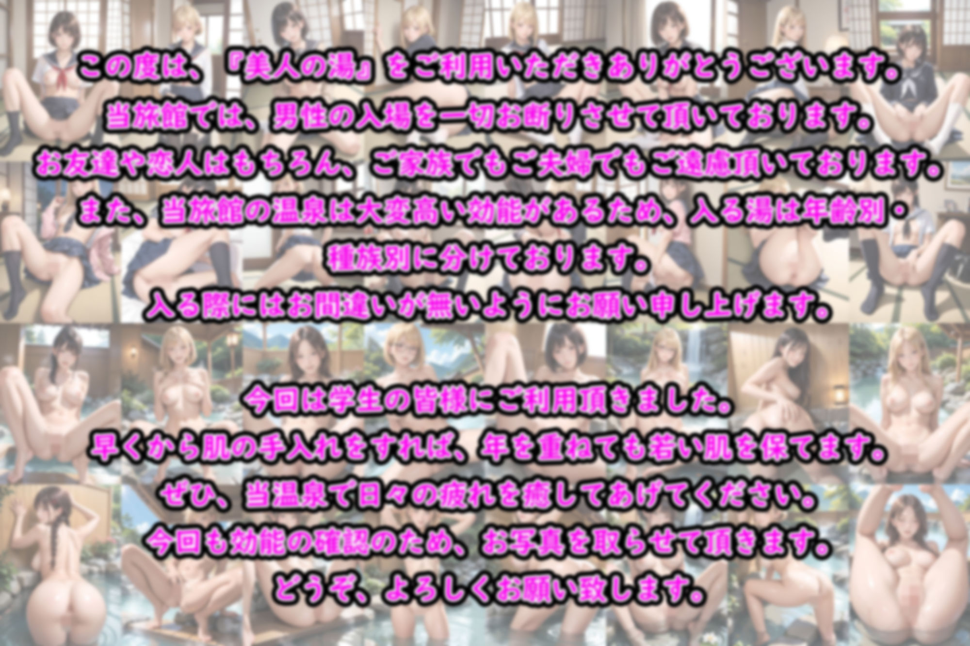 サンプル画像1:美人の湯 〜学生編〜(AIWorld) [d_533932]