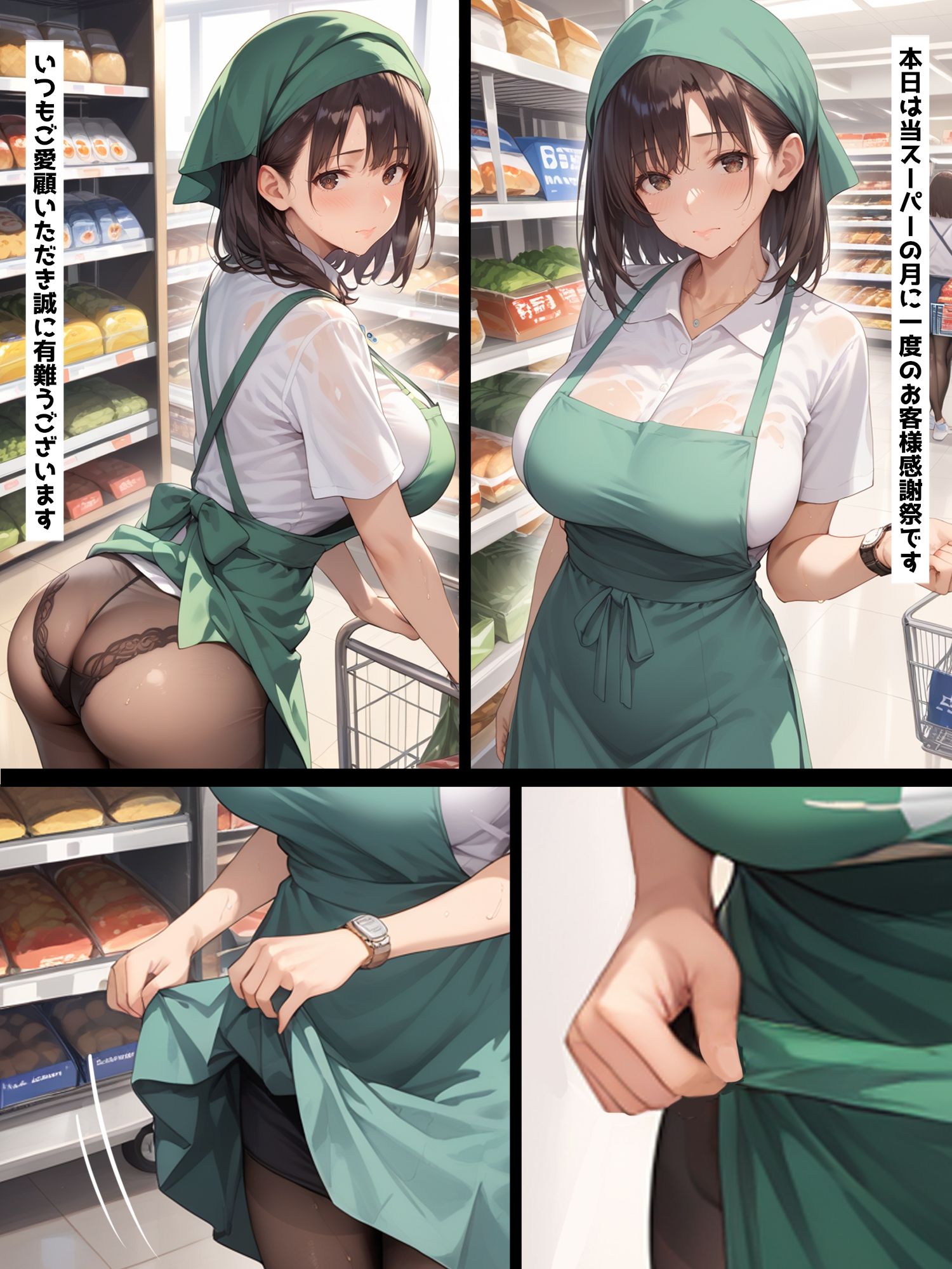 《d_534025》爆乳ミセス 人妻マーケット編 vol.9【セリフ入有】の画像1