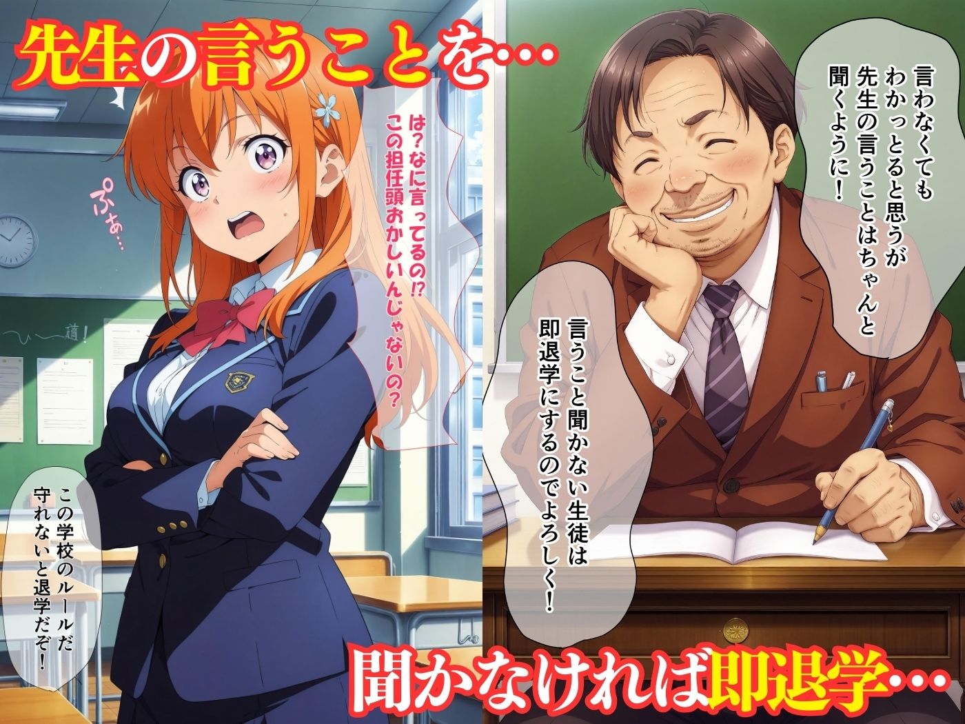 サンプル画像1:先生の言うことを聞かない生徒は即退学！(スクールパラダイス) [d_534030]