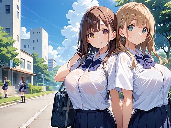 サンプル画像1:巨乳女子校生 仲良し二人組の性交記録(マジカルきなこ) [d_534070]