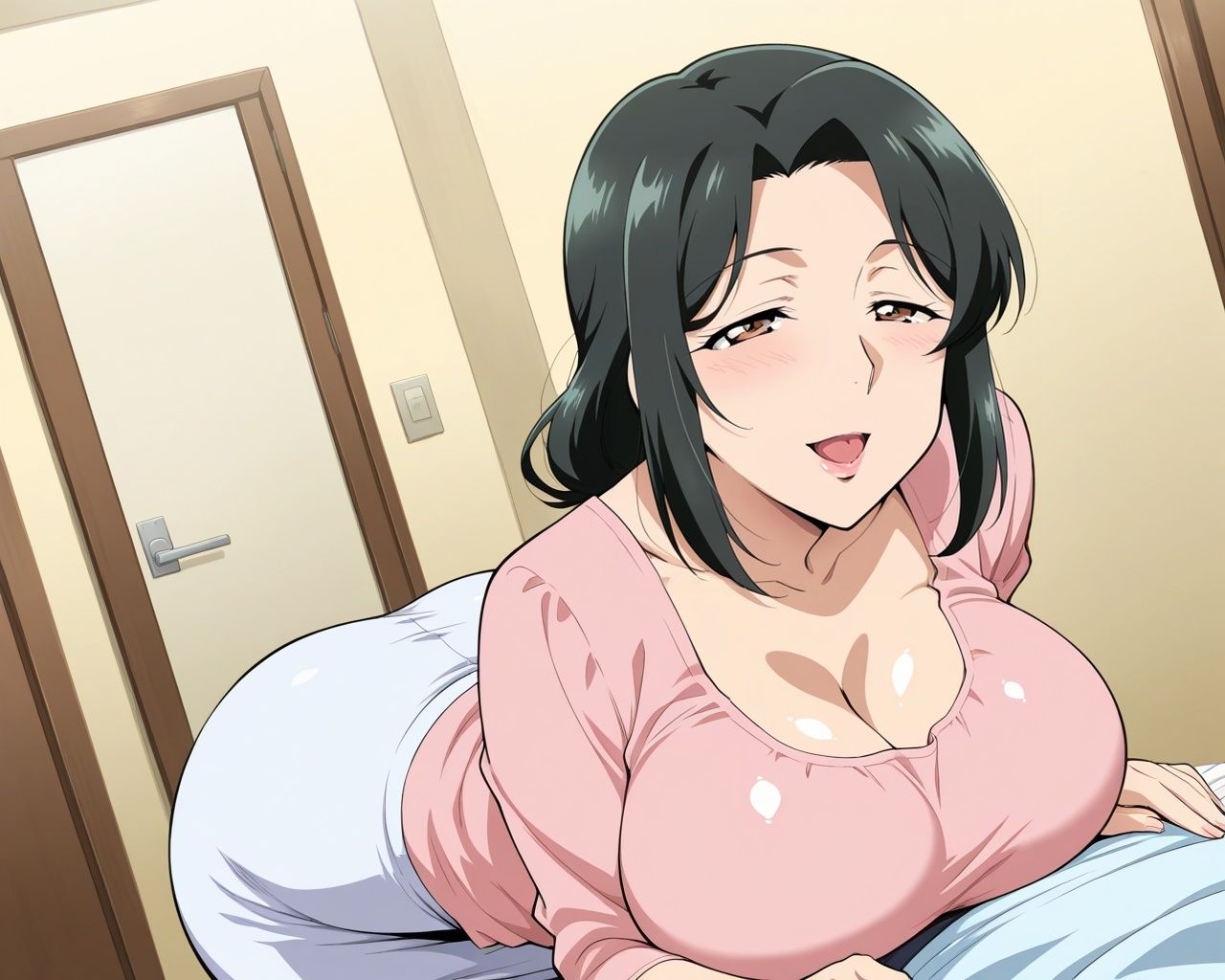 サンプル画像1:爆乳母さんは生物学的に最も身近でエロい雌 いつか俺の子を孕ませてやる(ろんどん肉圧ぷりん) [d_534107]