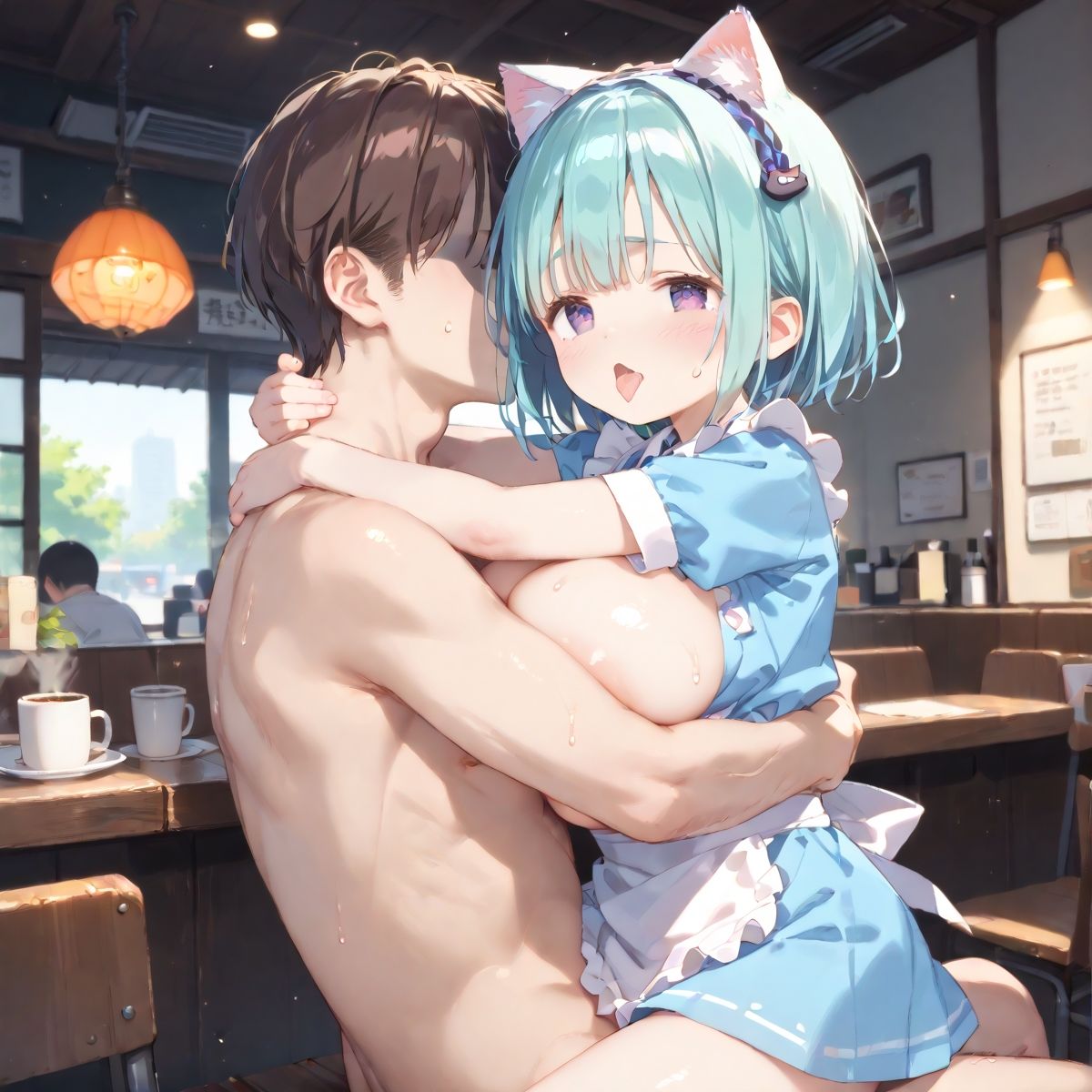 サンプル画像3:【PART7】猫カフェに行ったら猫耳っ娘のいちゃらぶ接客に沼った(ふるーつぽんち倶楽部) [d_534249]