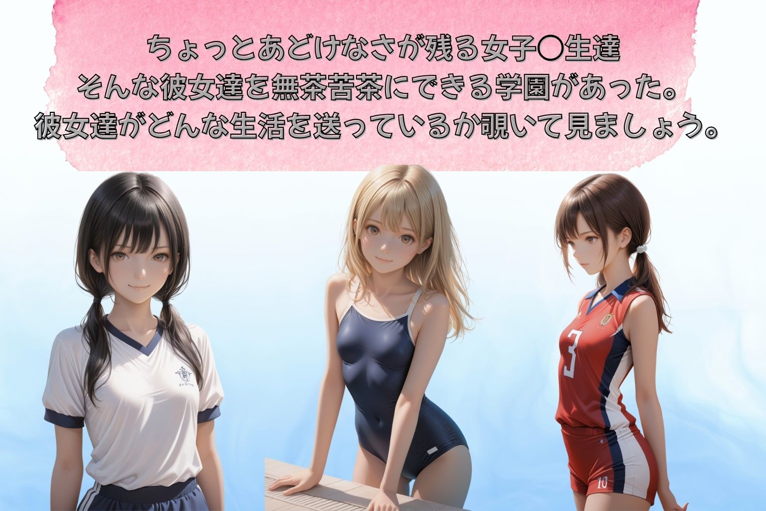 サンプル画像1:清楚系JKの不思議な学園性活(イナゴ) [d_534382]