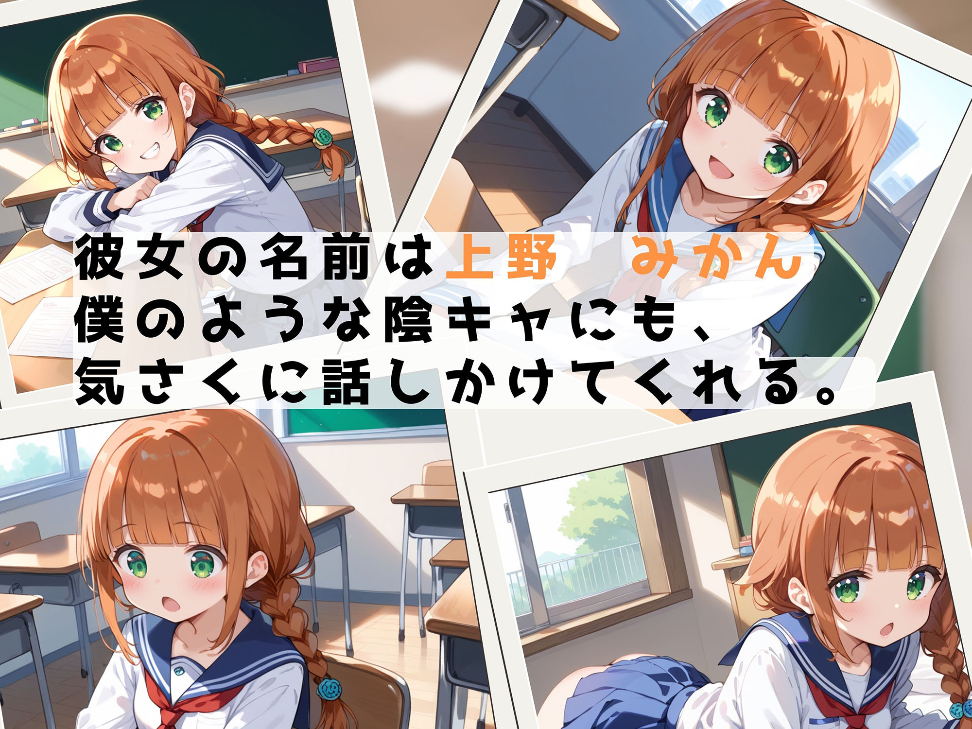 サンプル画像1:蜜柑色の女の子は男を誘惑する清楚ビッチ(てぃーえむ) [d_534421]