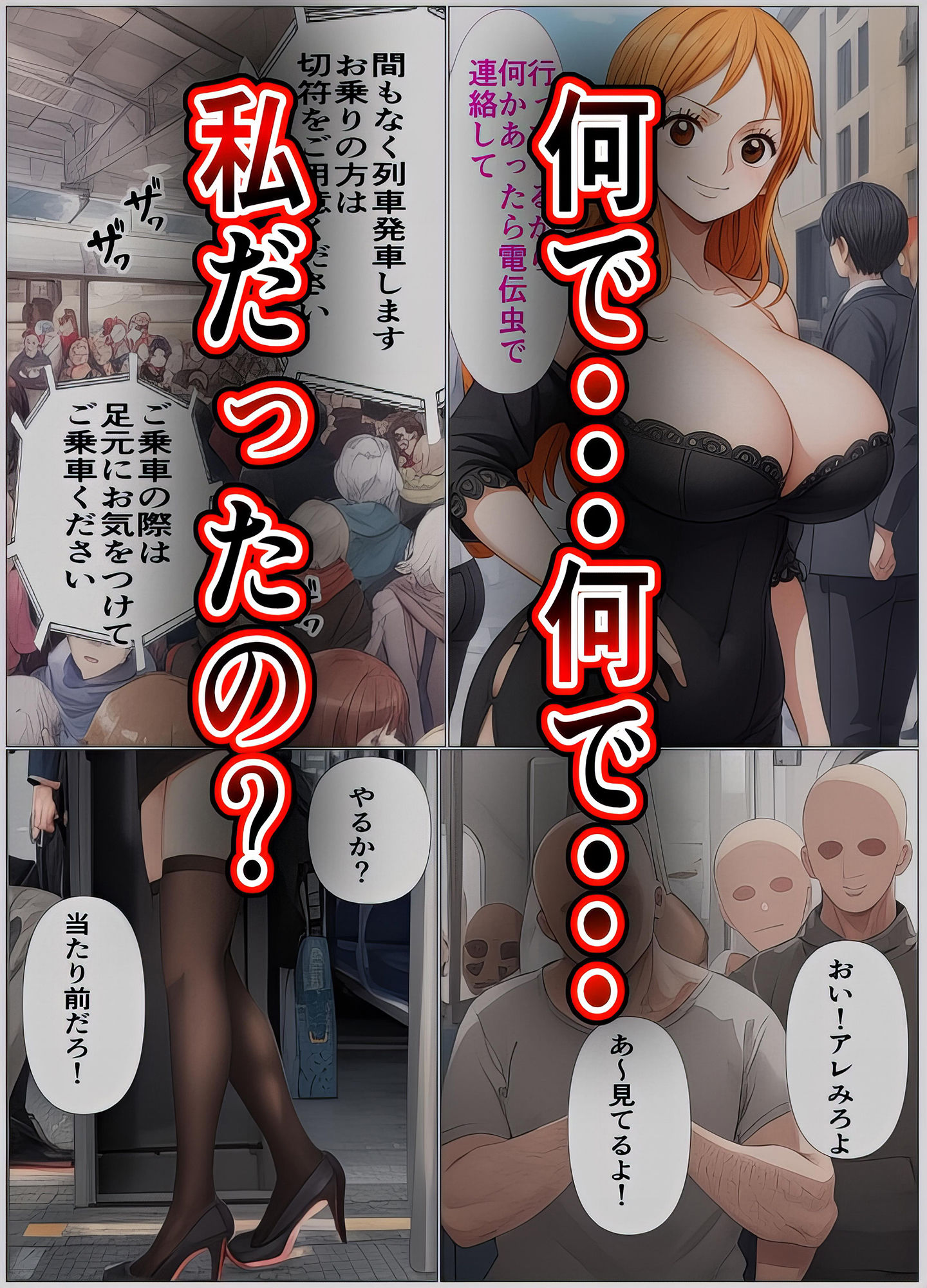 サンプル画像2:電車内集団痴● ナミ編！イキ狂いグチャグチャ犯●れ壊れていくヒロイン(東京アキバ同人倶楽部) [d_534502]