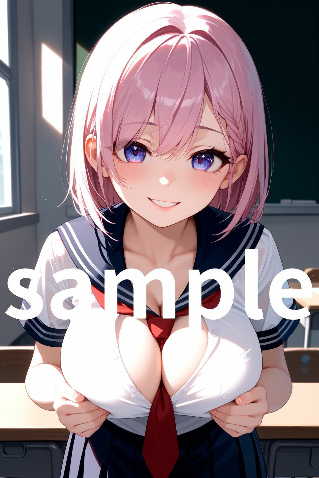 サンプル画像5:優等生JKは放課後に童貞担任を呼び出しおっぱいを見せつける(テール) [d_534610]