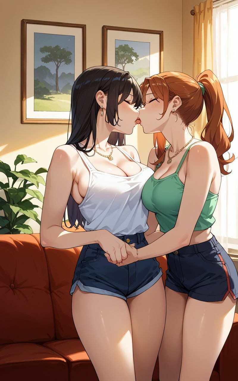 サンプル画像1:人妻レズNTR(おやんずAI絵師（えす）) [d_534638]