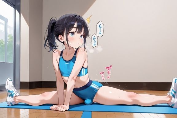 サンプル画像2:ヨガ中にエッチな事をする男の娘(RIURIU) [d_534839]