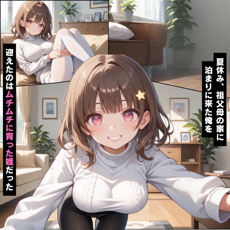 サンプル画像1:お兄ちゃん依存の巨乳妹…カーディガンの下はお兄ちゃん専用のエッチな身体【セリフ付き】(夜のアトリエ) [d_534925]