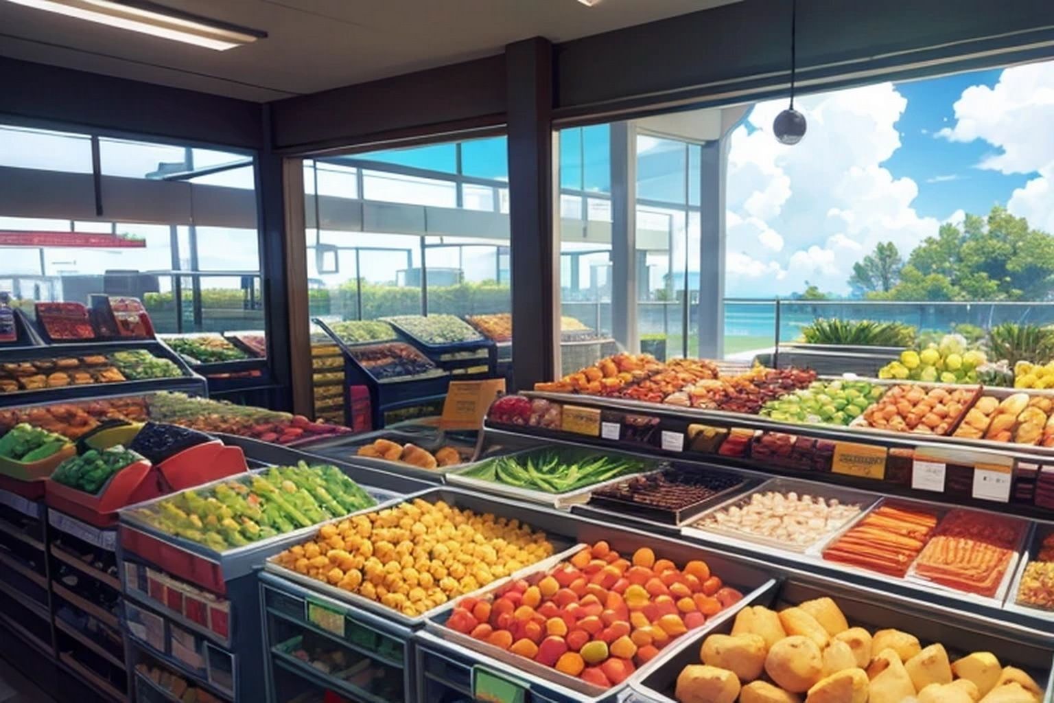 サンプル画像2:スーパー・コンビニ  背景素材(豊川内角) [d_534929]