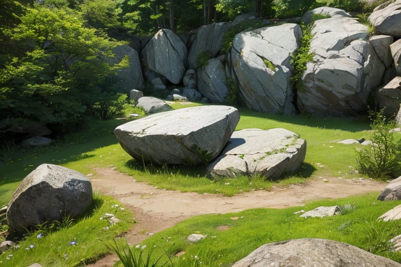 サンプル画像5:岩場・崖  背景素材(豊川内角) [d_534934]